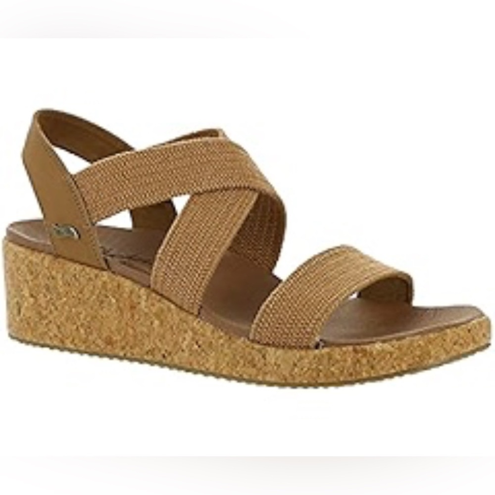 Skechers Tan Wedge Sandals